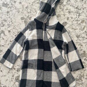 Zulily black and white plaid shacket